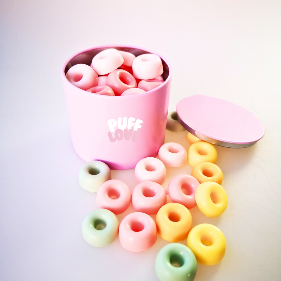 Latas de rosa para fusión