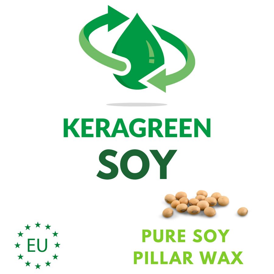 KERAGREEN PURE SOY PILLAR WAX - Eco Candle Project