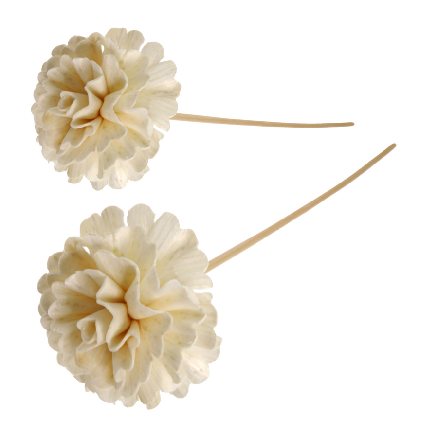 CARNATION FLOWER WITH RATTAN - Eco Candle Project