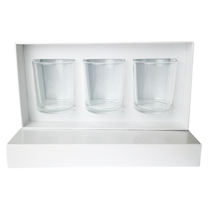 WHITE TRIO CANDLE BOX