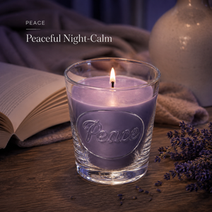 THAT'S LIFE "PEACE" — 38 CL EMBOSSED CANDLE GLASS · TUMBLER - Eco Candle Project 