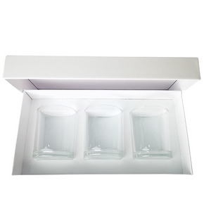 WHITE TRIO CANDLE BOX