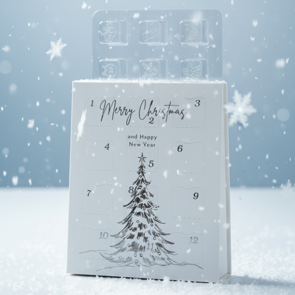 12 DAYS LUXURY ADVENT CALENDAR (  SILVER PINE TREE)