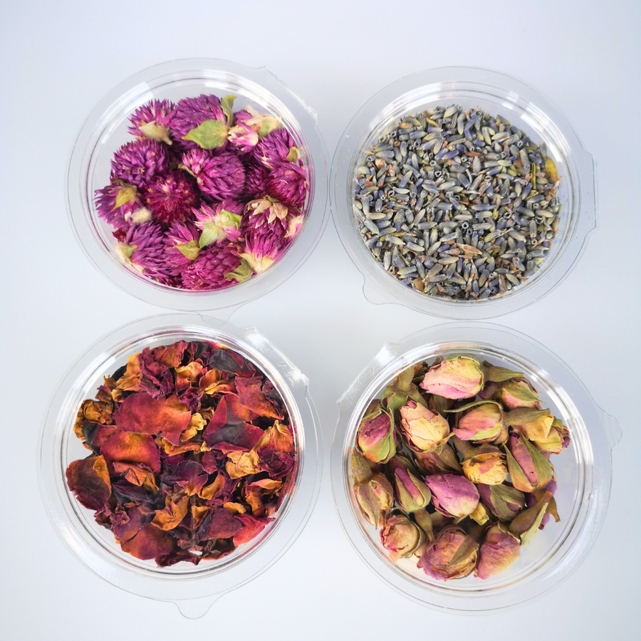 SET OF 4+1 FLOWERS - Eco Candle Project 