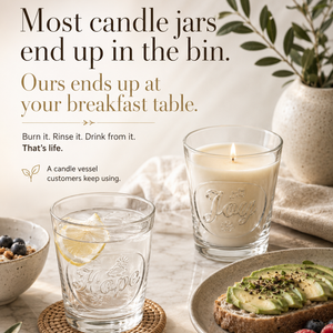 THAT'S LIFE "HOPE" — 38 CL EMBOSSED CANDLE GLASS · TUMBLER