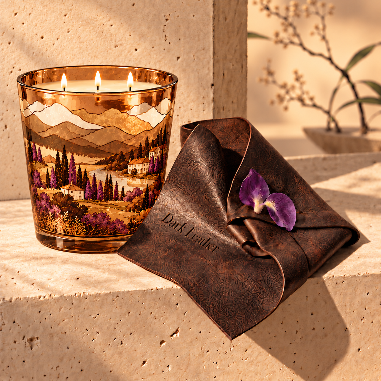 DARK LEATHER & VIOLET ORRIS fragrance oil - Eco Candle Project
