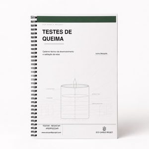 CADERNO DE TESTES DE QUEIMA-REGISTO TÉCNICO PARA VELAS