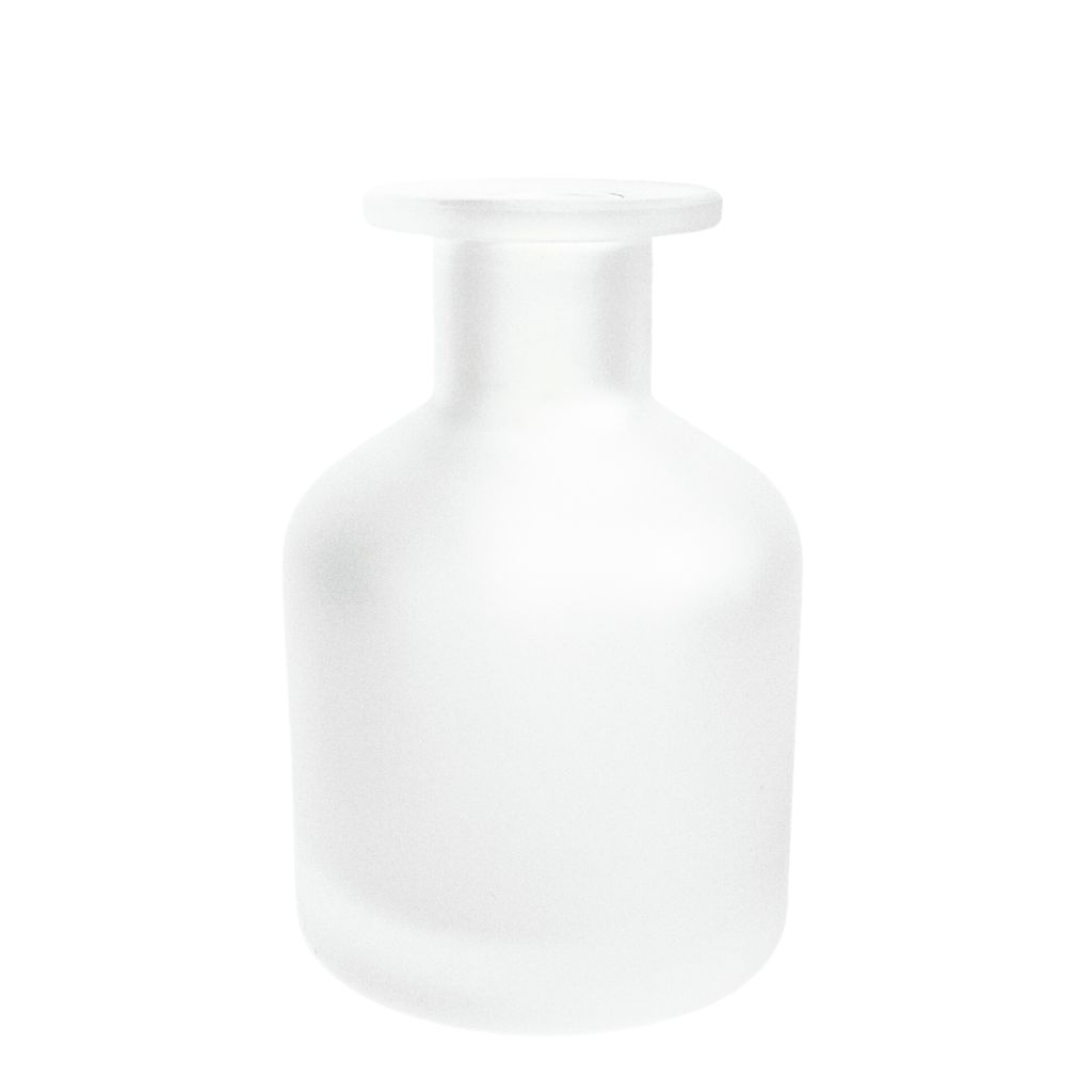 WHITE FROSTED VINTAGE BOTTLE
