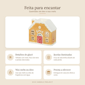 Queimador casinha de gengibre – características