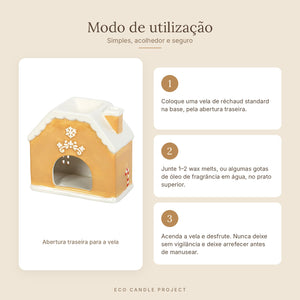 Queimador casinha de gengibre – modo de utilização