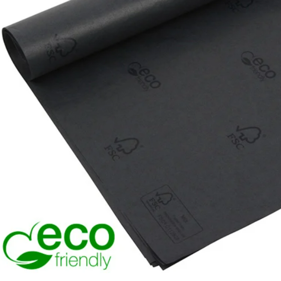 Black Tissue paper with Eco-Friendly logo - Eco Candle Project 