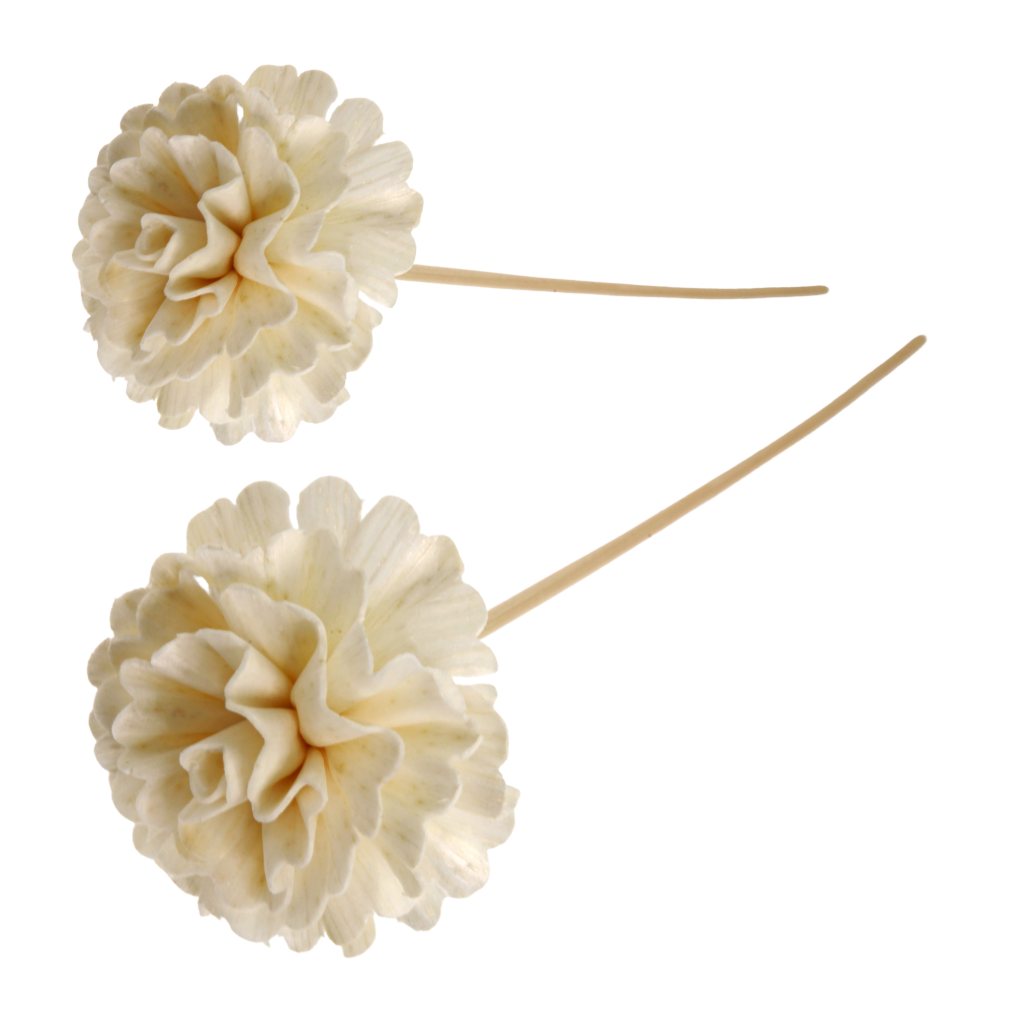 CARNATION FLOWER WITH RATTAN - Eco Candle Project 