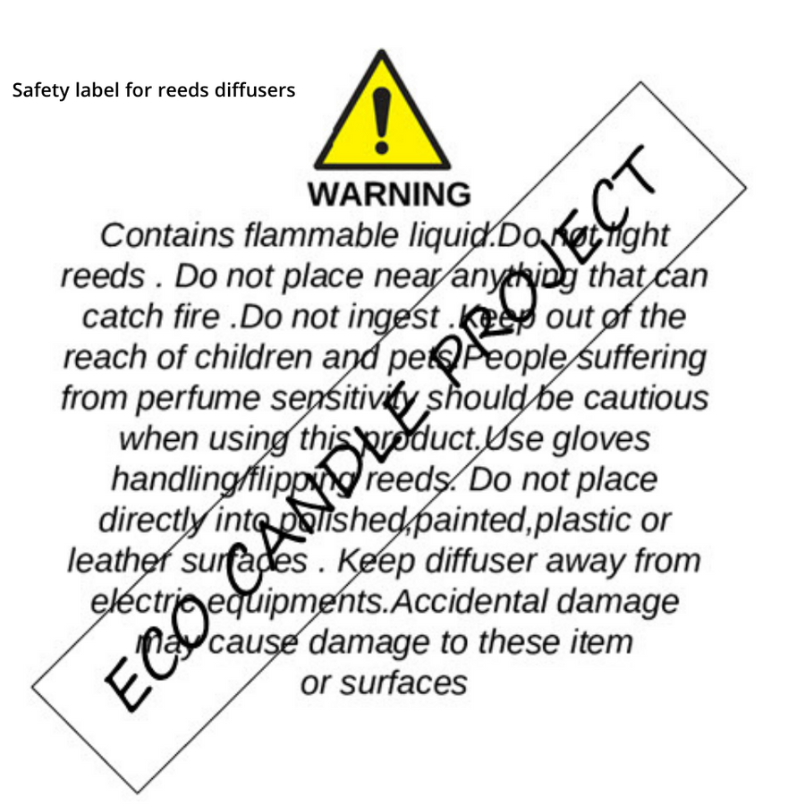 SAFETY LABELS FOR REEDS - Eco Candle Project 