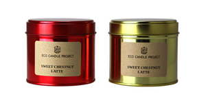 RED TIN CHRISTMAS CANDLE - Eco Candle Project 