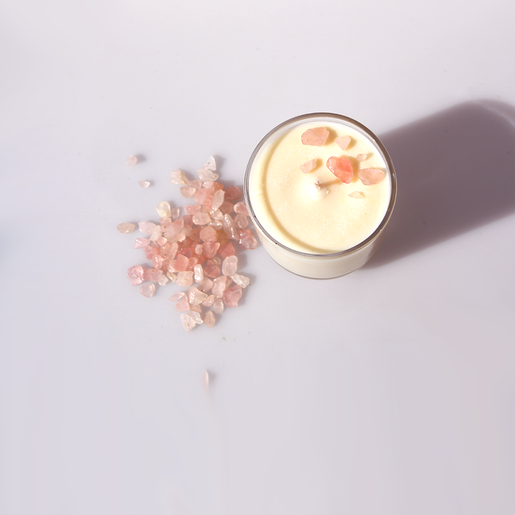 ROSE QUARTZ CHIPS 100 g - Eco Candle Project 